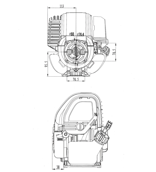 Silnik spalinowy Lifan S35 31cc 1KM